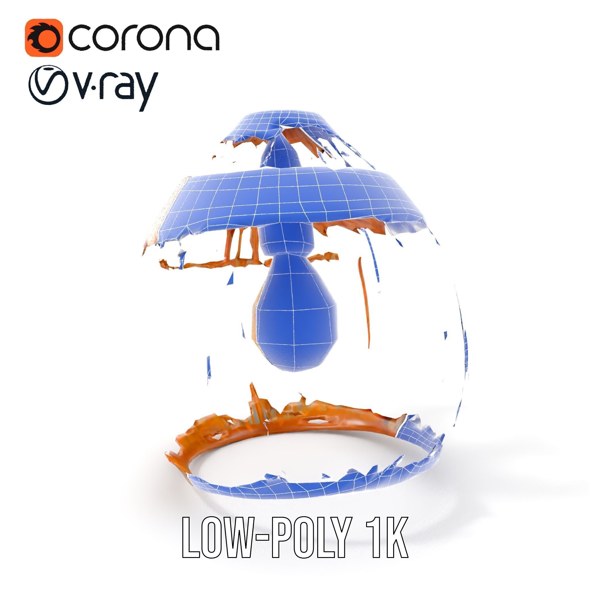 Wicker Basket Pendant Light Model Pack for Interiors Low-poly 3D model_31