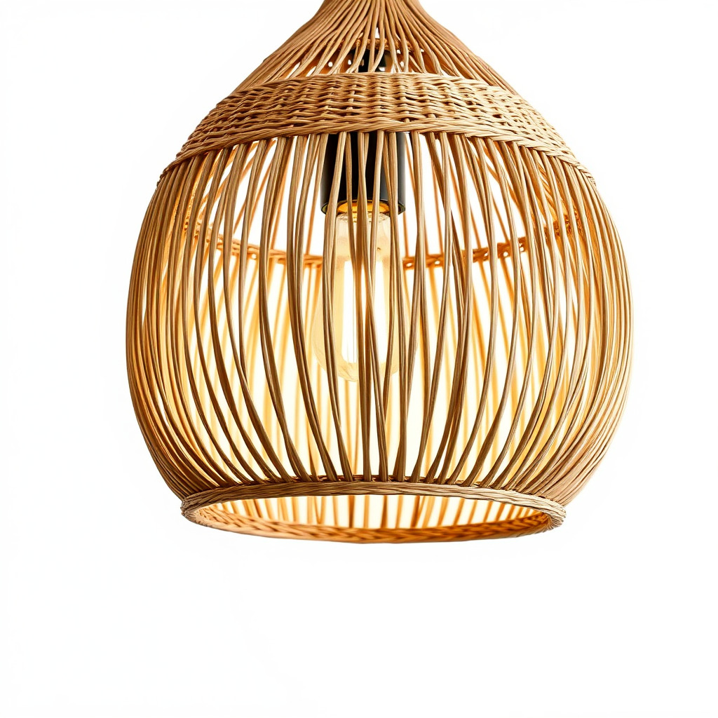 Wicker Basket Pendant Light Model Pack for Interiors Low-poly 3D model_2