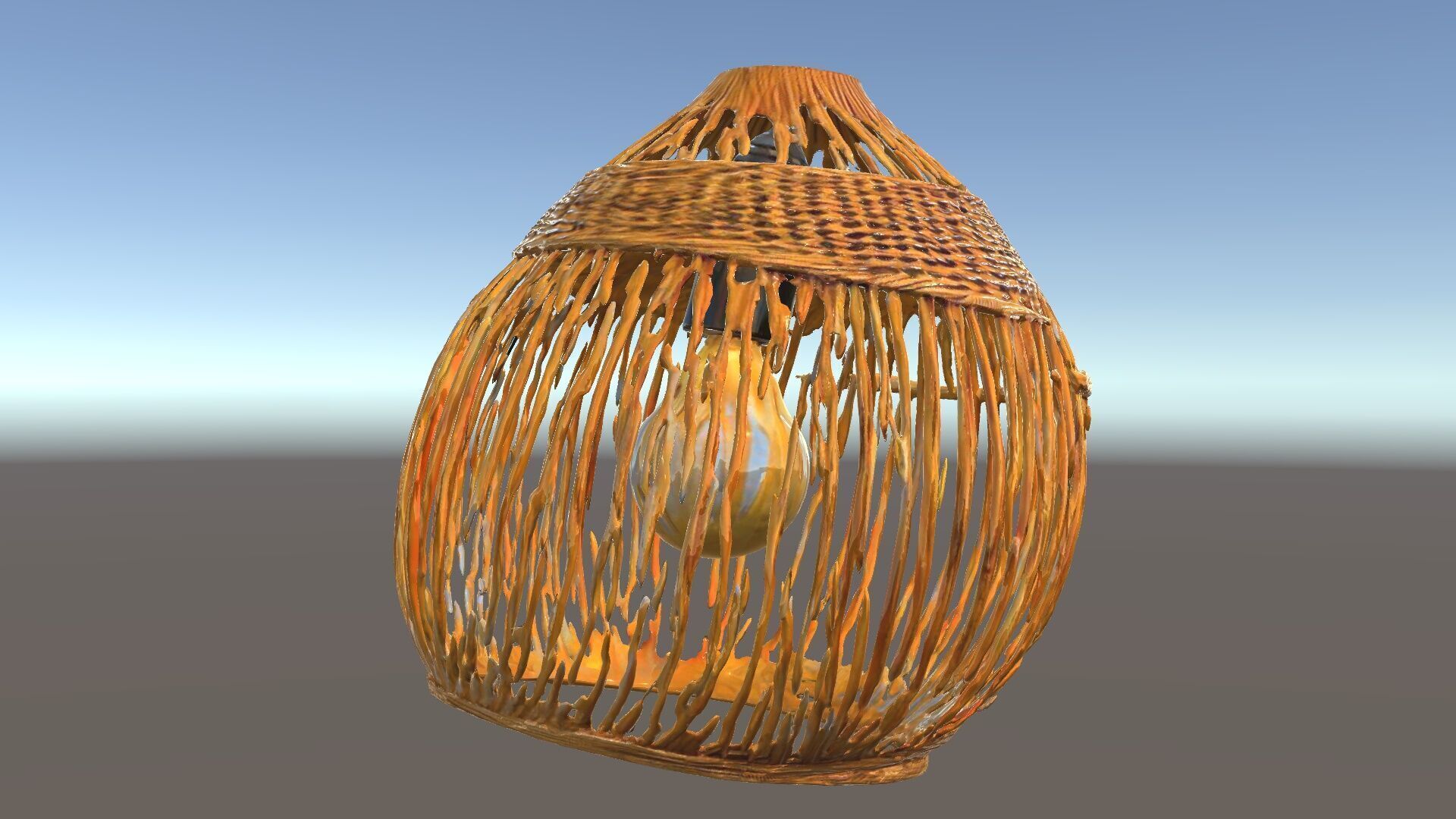 Wicker Basket Pendant Light Model Pack for Interiors Low-poly 3D model_33