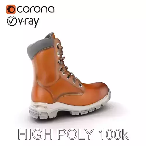 Durable Leather Boot Model Pack for D Rendering Low-poly 3D model