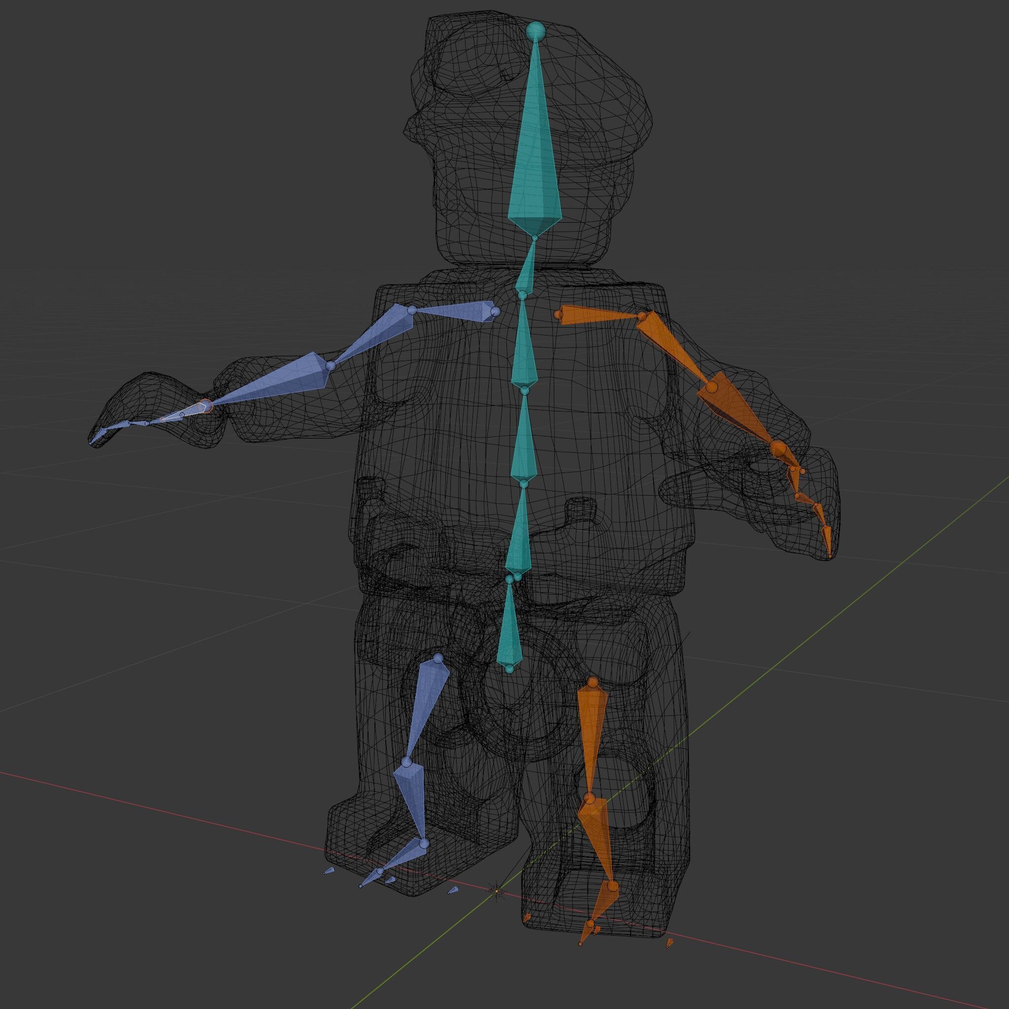 Cartoony Police Officer Rigged and Animated D Character Model Low-poly 3D model_6