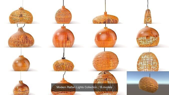 Modern Rattan Lights Collection 