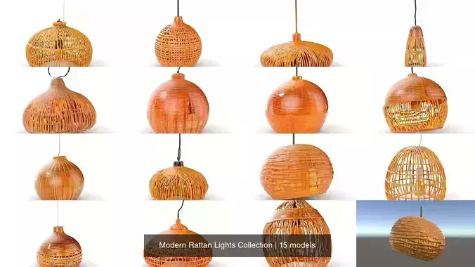 Modern Rattan Lights Collection 