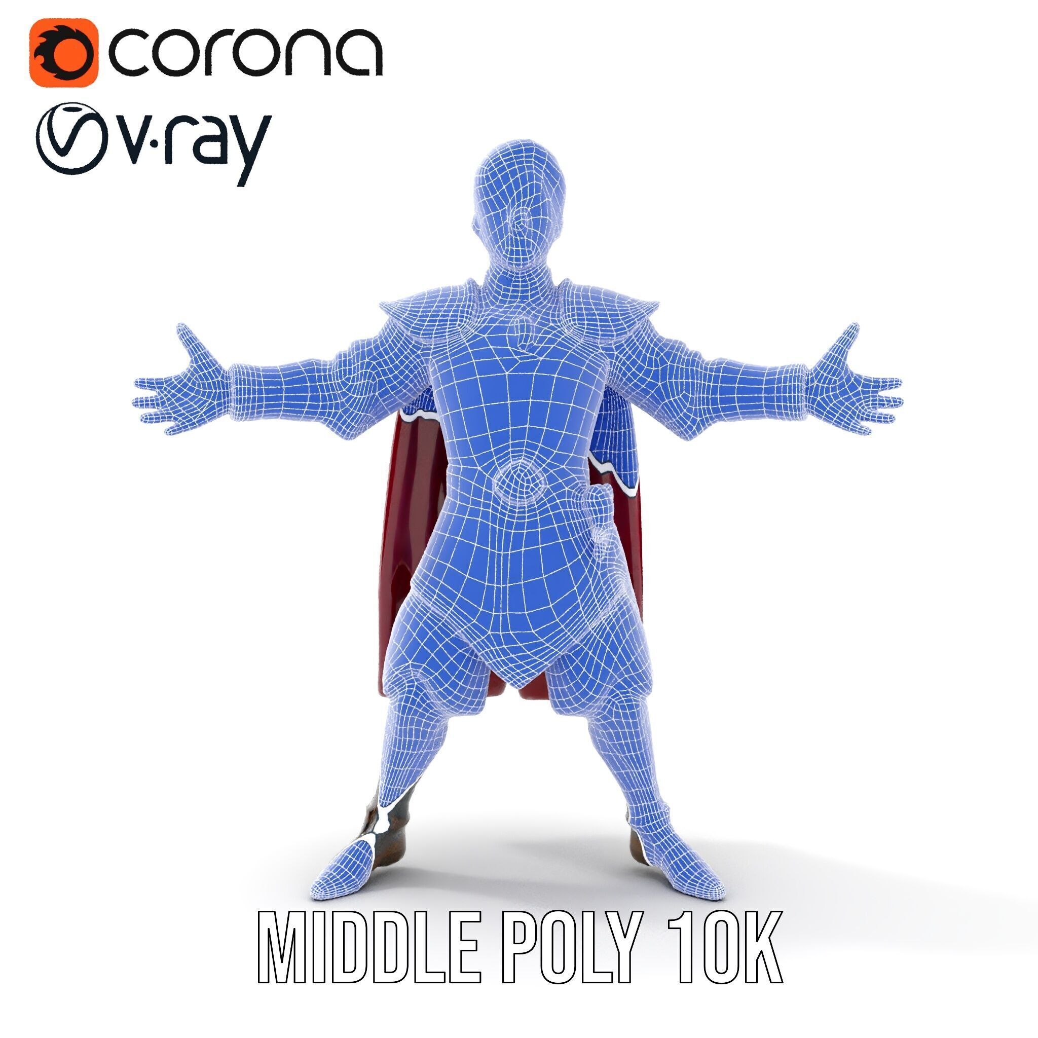 Regal Warrior Prince Rigged and Animated D Character Model Low-poly 3D model_34