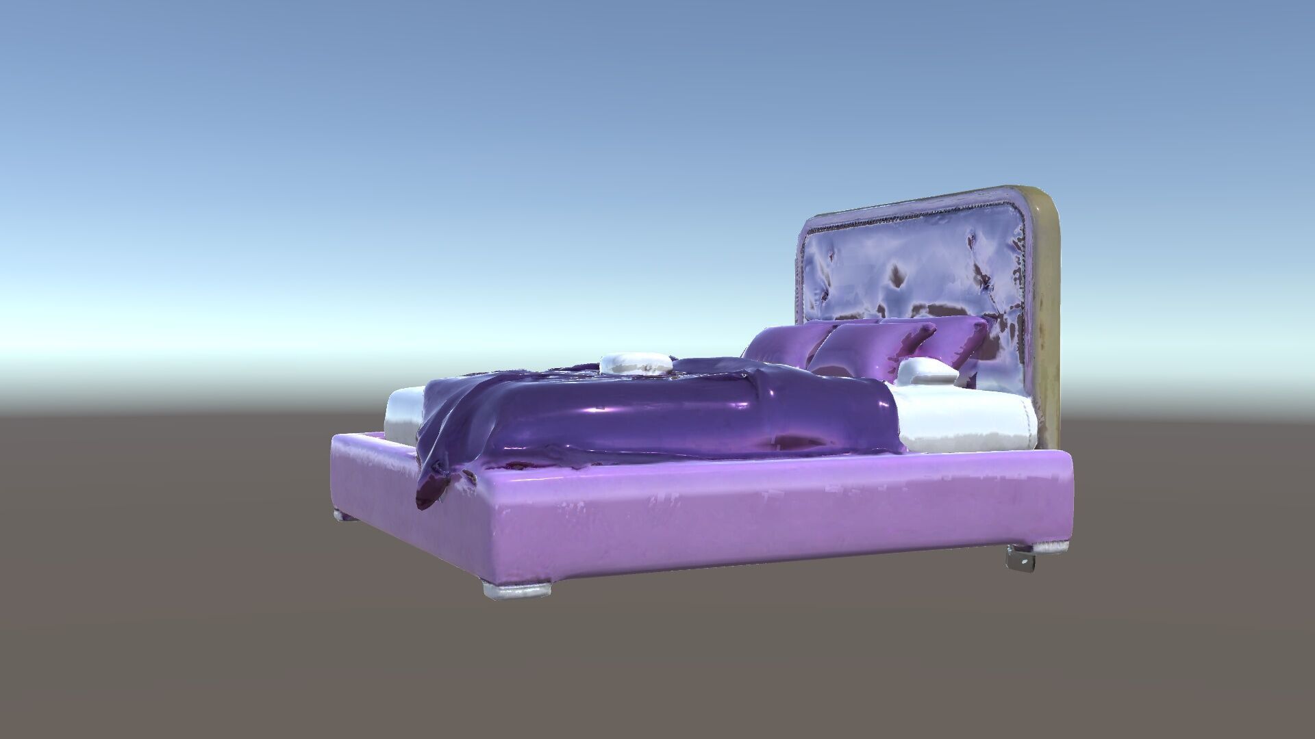 Luxurious Purple Bed Model Pack for Interior Design Low-poly 3D model_34