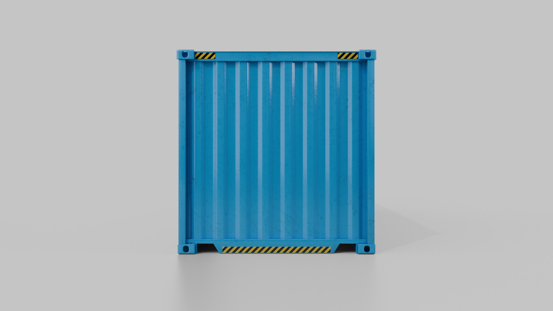 20ft Shipping Container - Customizable - Interior and Exterior Low-poly 3D model_6