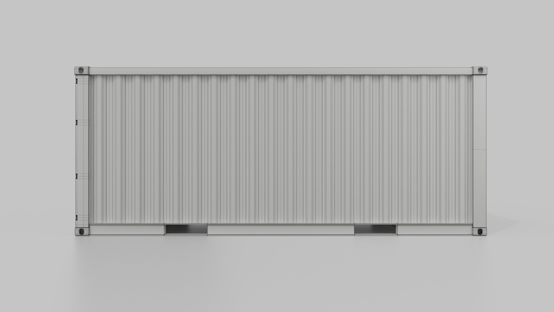20ft Shipping Container - Customizable - Interior and Exterior Low-poly 3D model_19