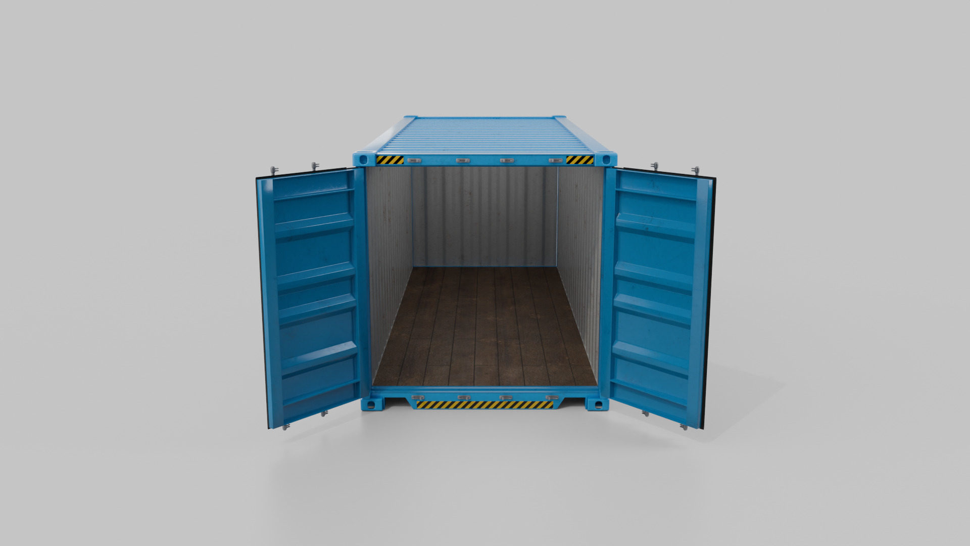 20ft Shipping Container - Customizable - Interior and Exterior Low-poly 3D model_8