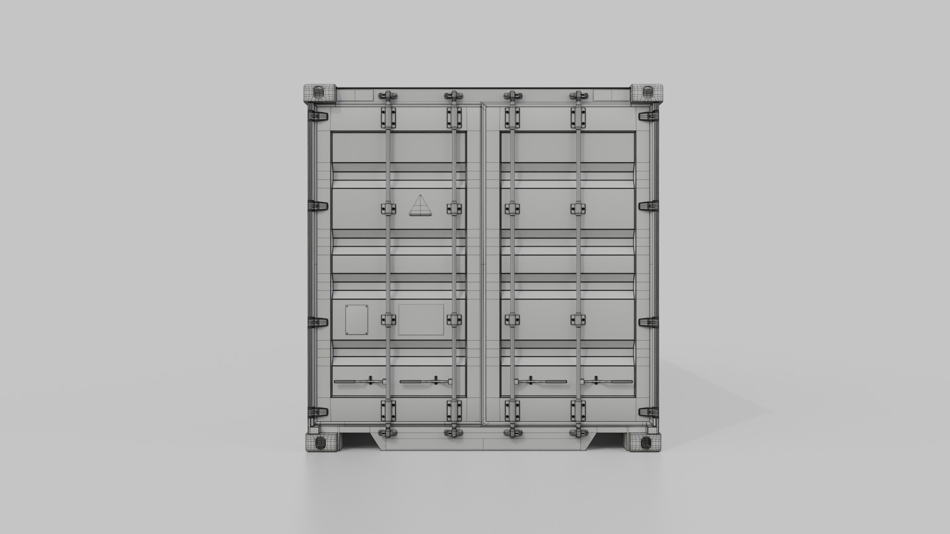 20ft Shipping Container - Customizable - Interior and Exterior Low-poly 3D model_20