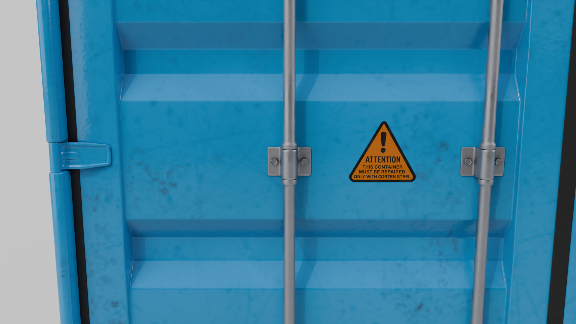 20ft Shipping Container - Customizable - Interior and Exterior Low-poly 3D model_12