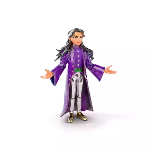 Enchanted Sorcerer Rigged and Animated D Character Model Low-poly 3D model