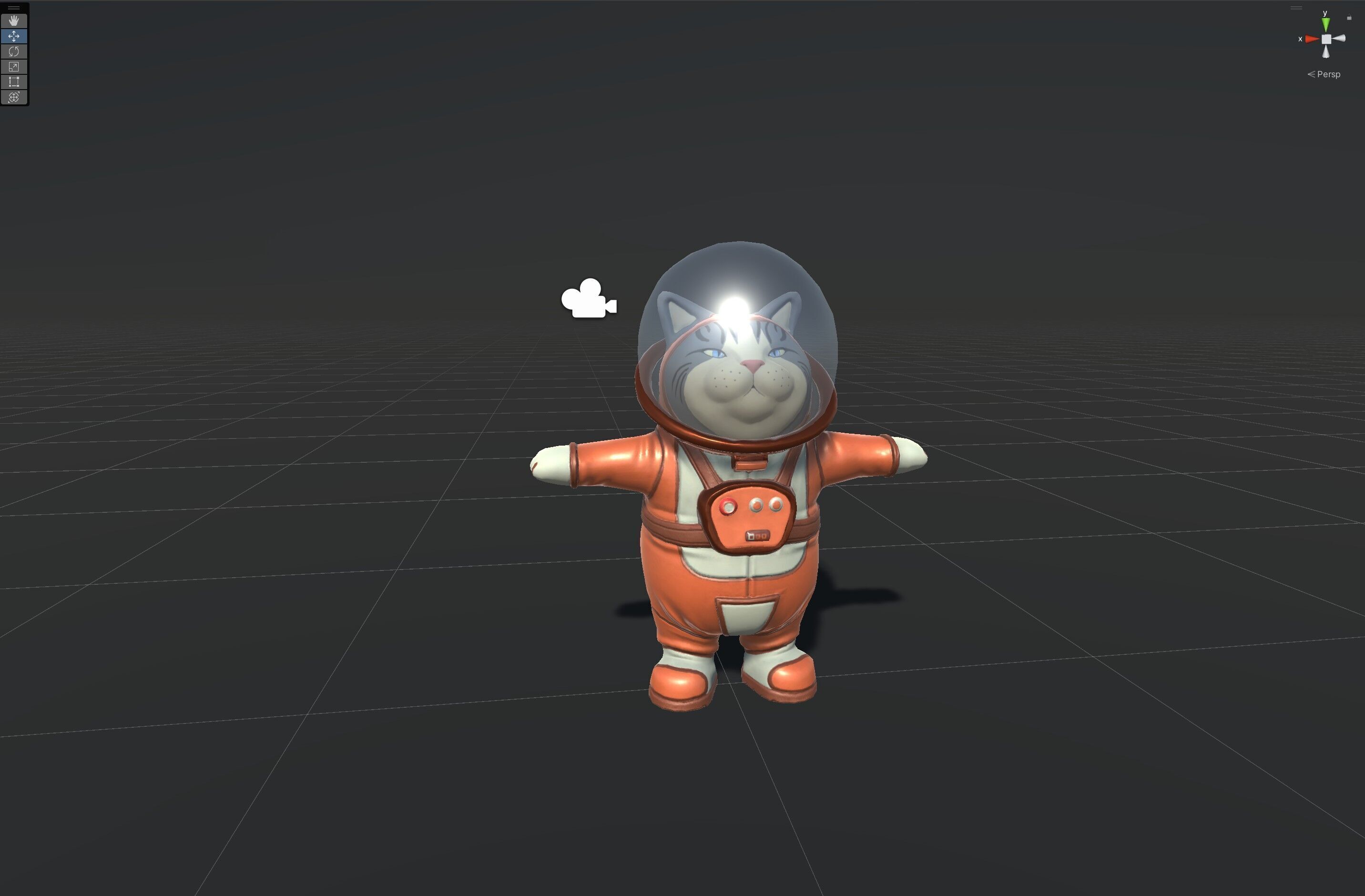 Astro Cat Low-poly 3D model_19