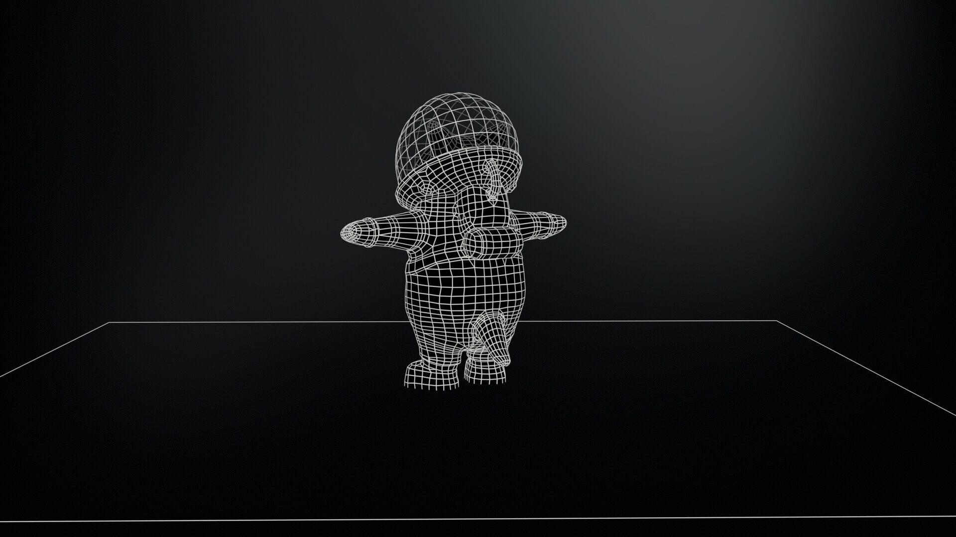 Astro Cat Low-poly 3D model_8