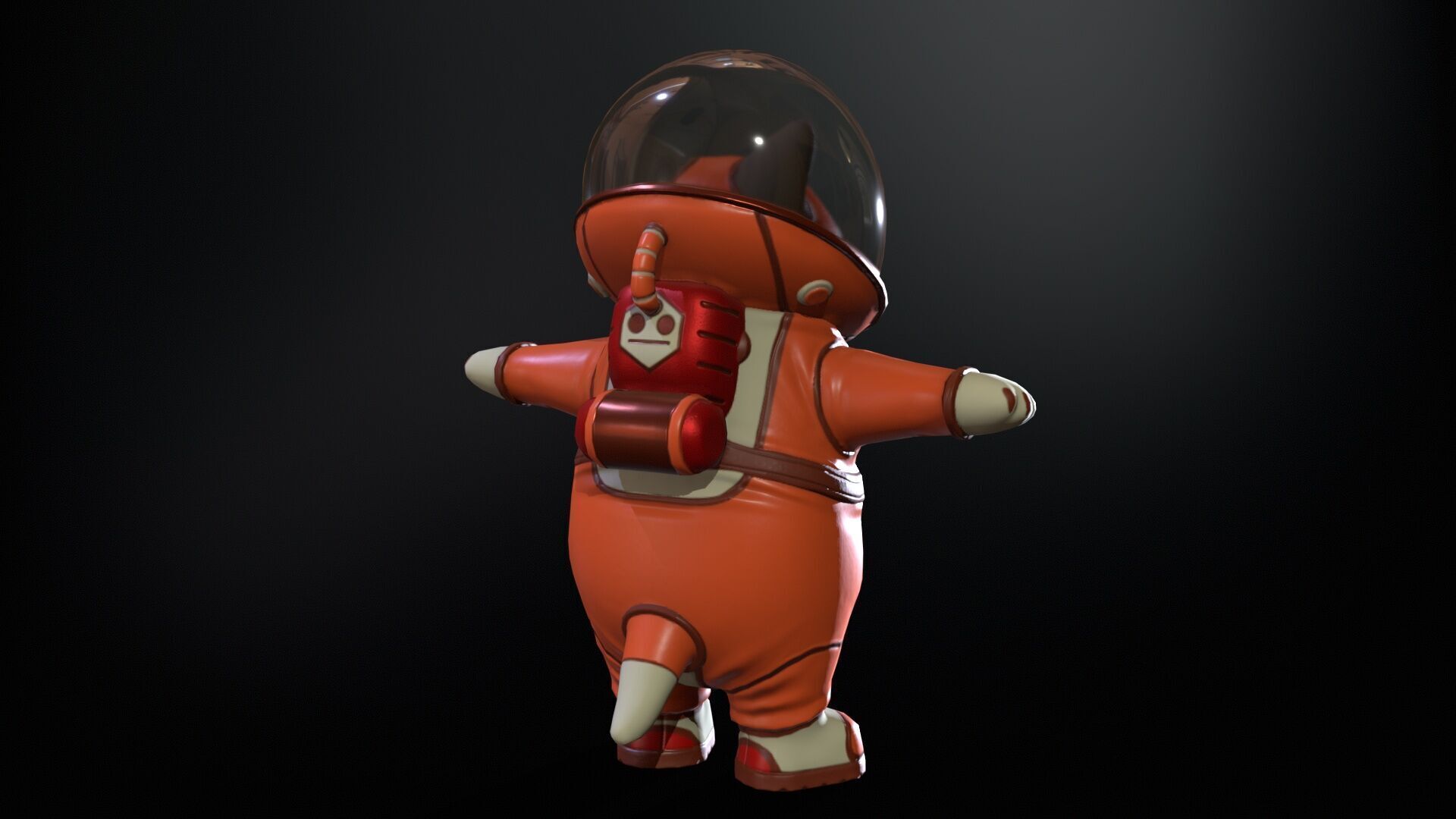 Astro Cat Low-poly 3D model_14