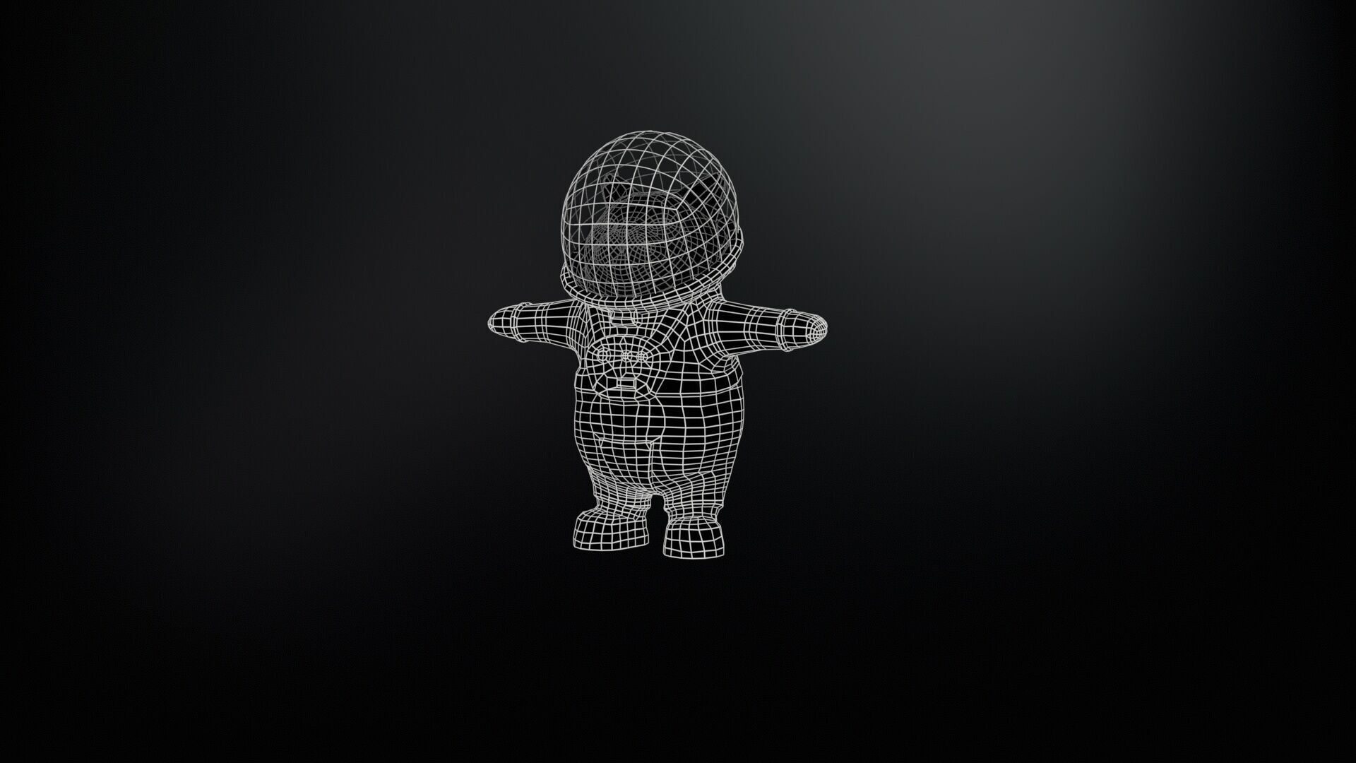 Astro Cat Low-poly 3D model_9