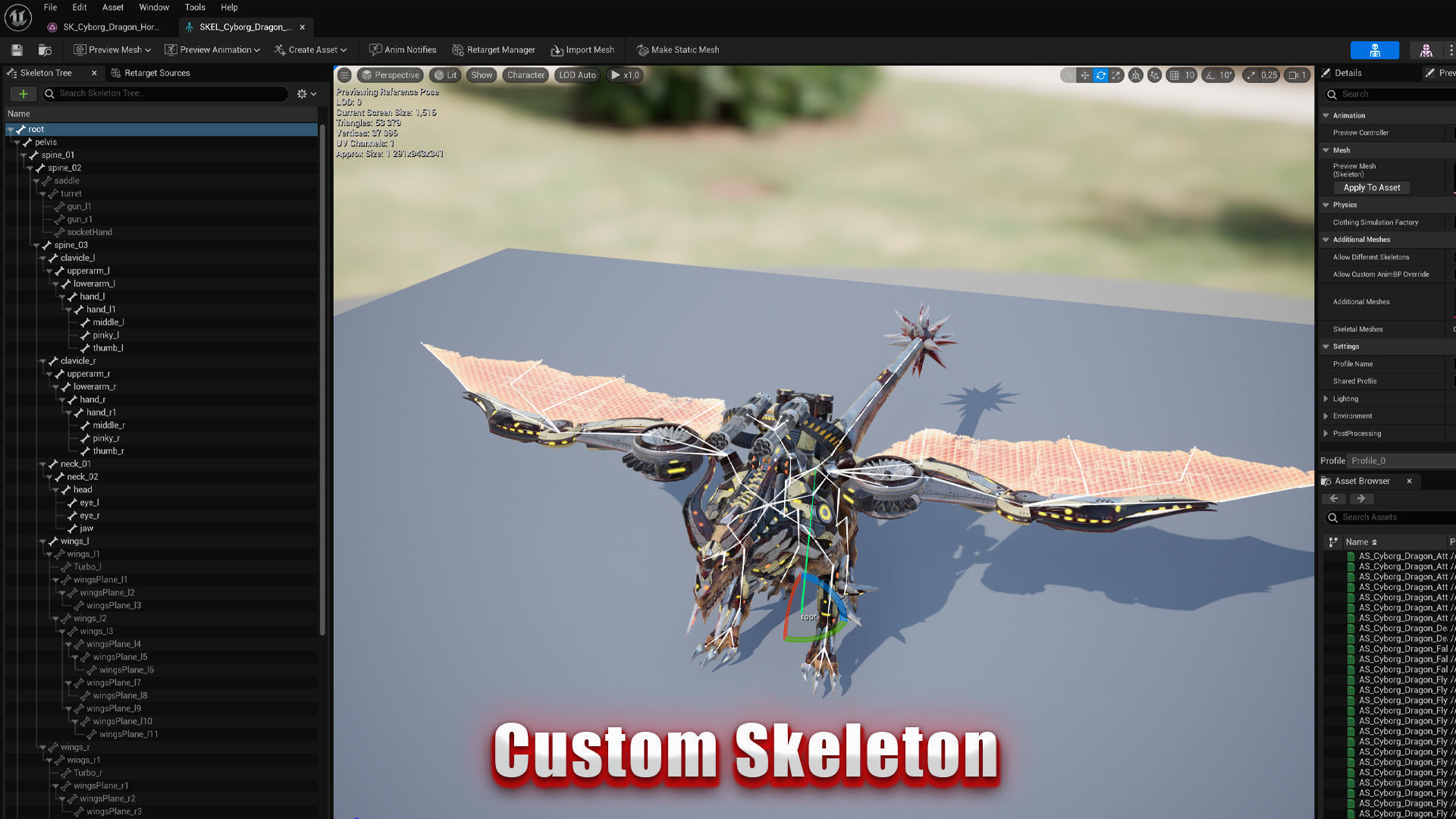 Cyborg Dragon Low-poly 3D model_7