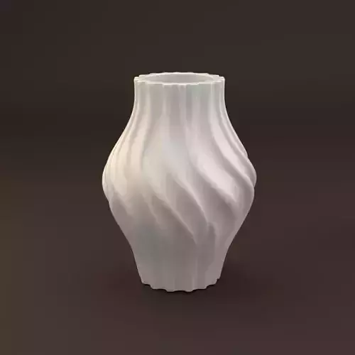 Twist Flow Vase - 3D Printable Spiral Design 3D print model