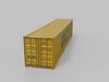 40ft Shipping Container - Customizable - Interior and Exterior Low-poly 3D model_1