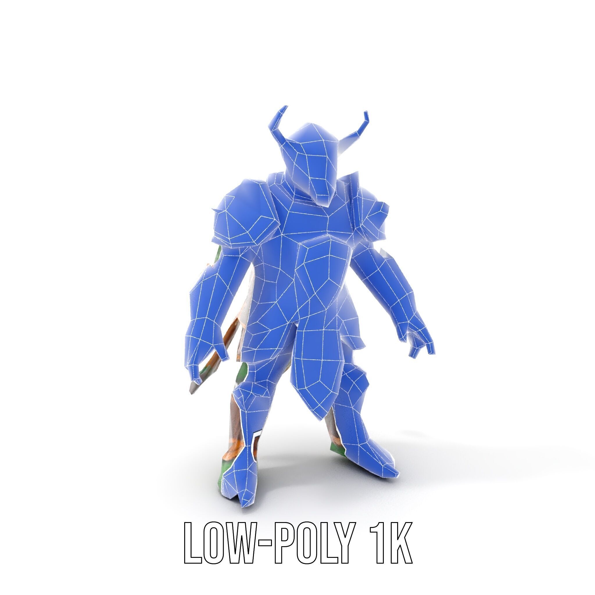 Orc Warlord Rigged and Animated D Character Model Low-poly 3D model_32