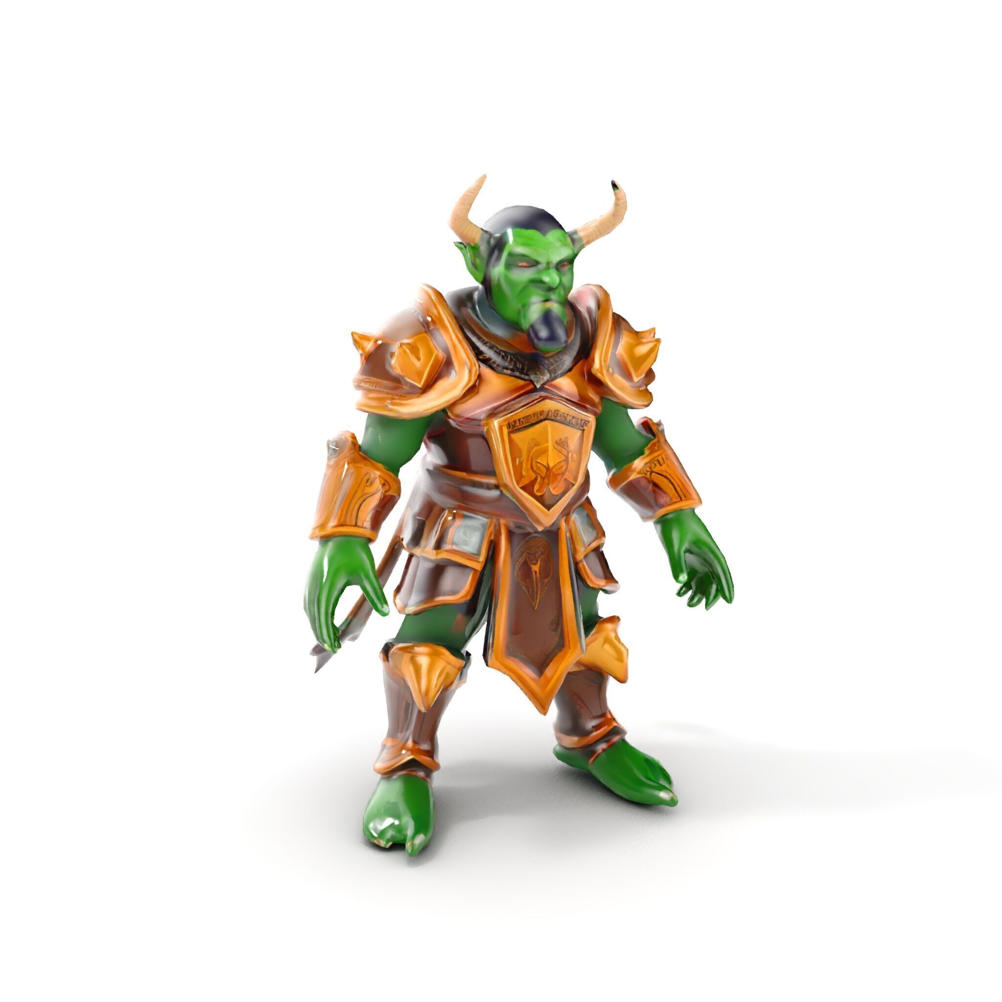 Orc Warlord Rigged and Animated D Character Model Low-poly 3D model_12
