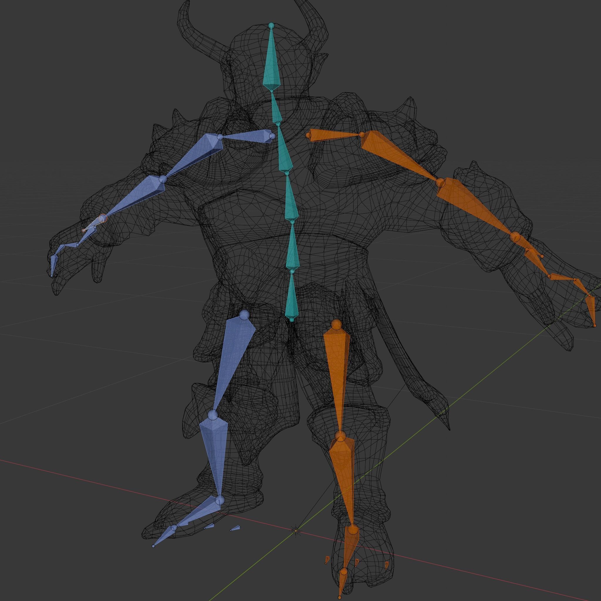 Orc Warlord Rigged and Animated D Character Model Low-poly 3D model_9