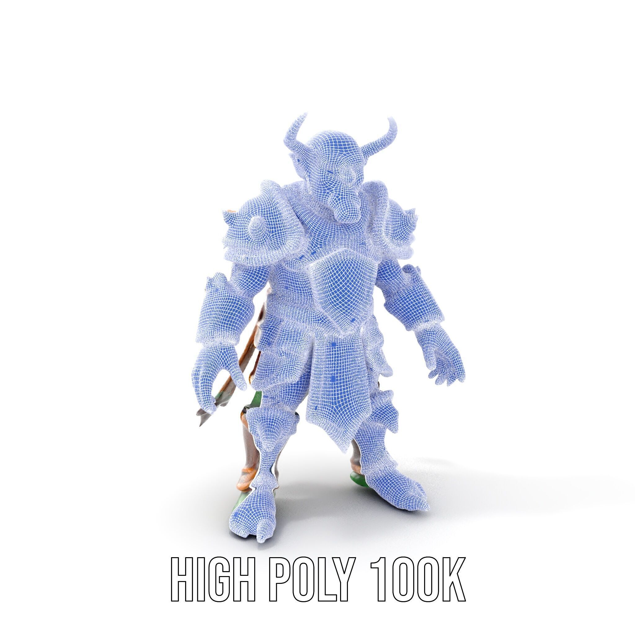 Orc Warlord Rigged and Animated D Character Model Low-poly 3D model_4