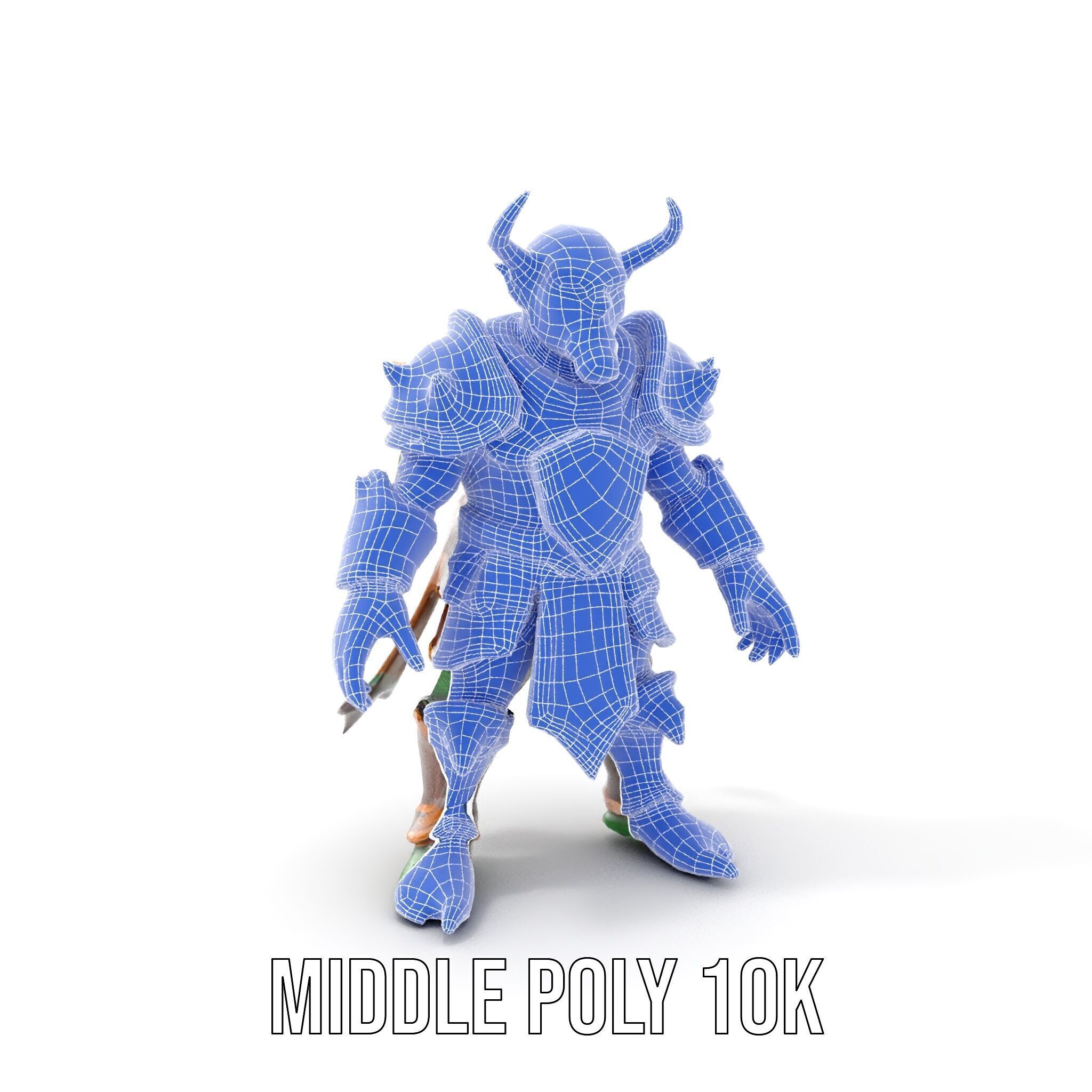 Orc Warlord Rigged and Animated D Character Model Low-poly 3D model_28