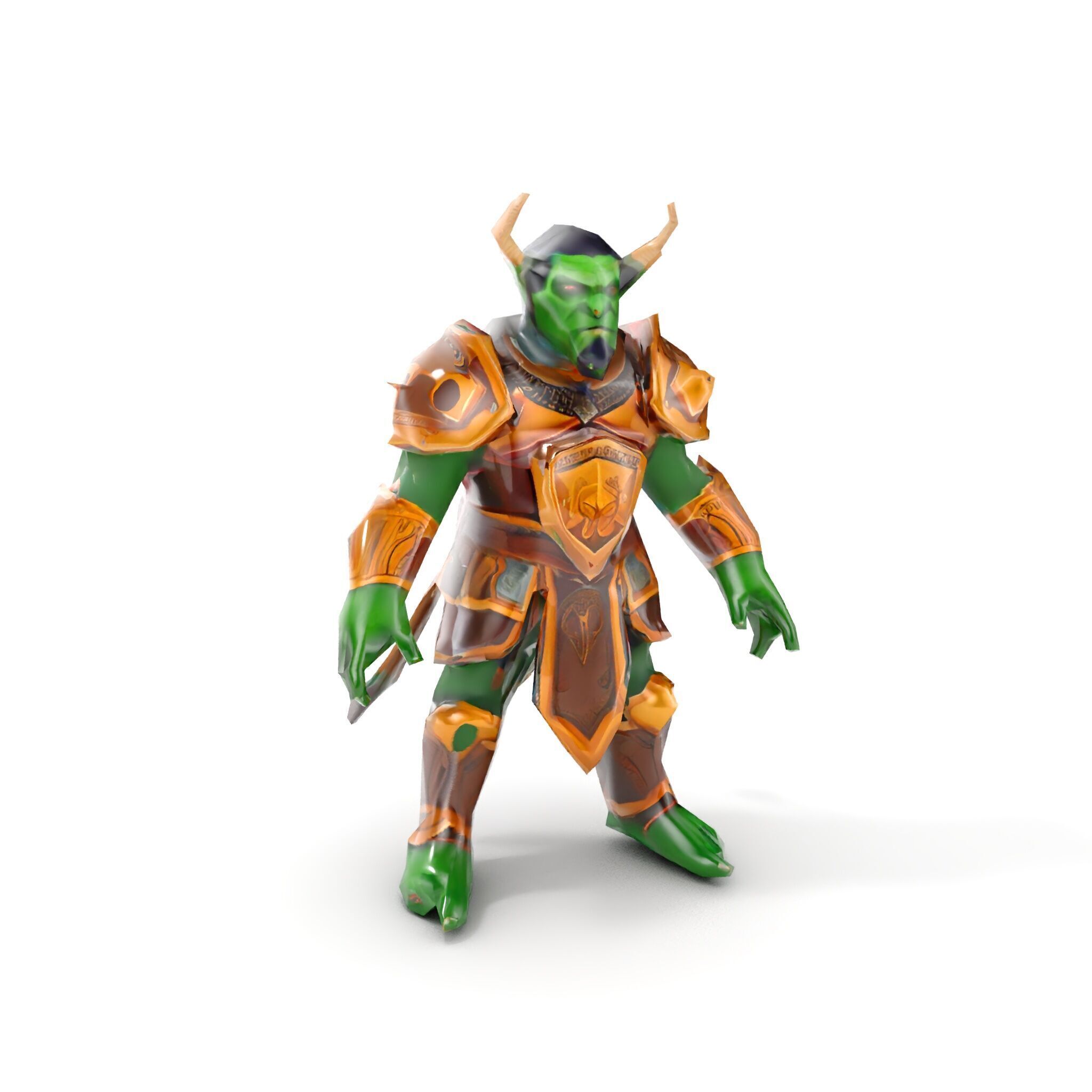 Orc Warlord Rigged and Animated D Character Model Low-poly 3D model_19