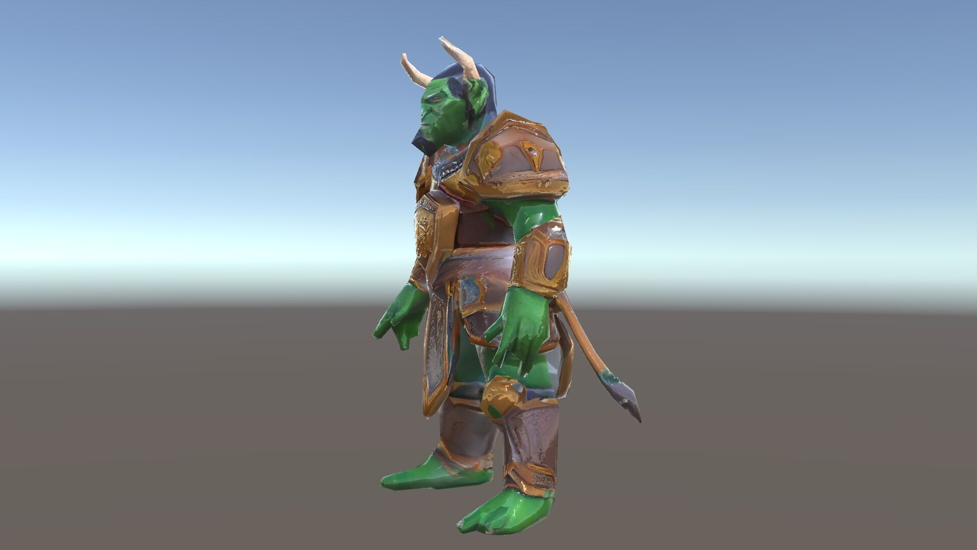 Orc Warlord Rigged and Animated D Character Model Low-poly 3D model_35