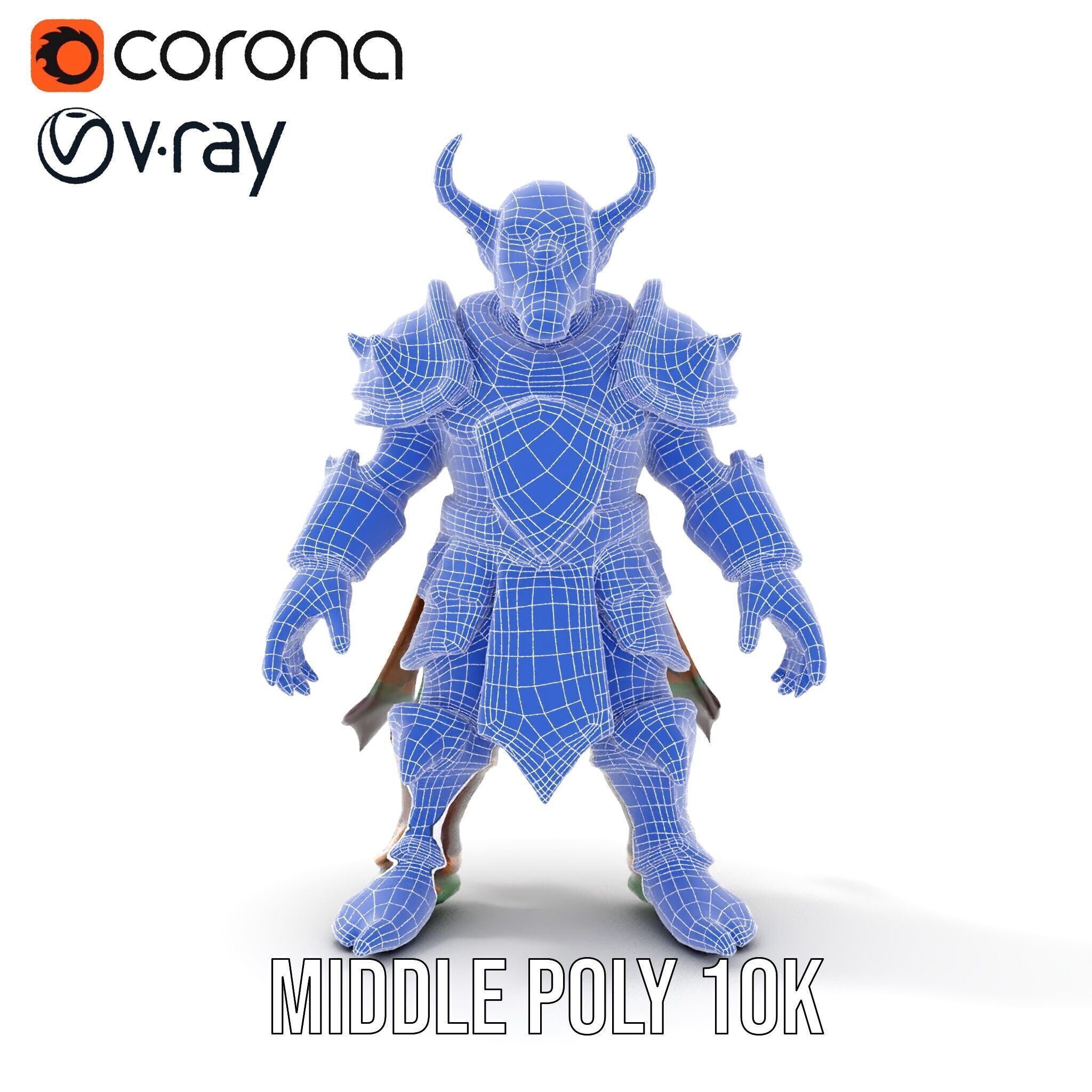 Orc Warlord Rigged and Animated D Character Model Low-poly 3D model_31