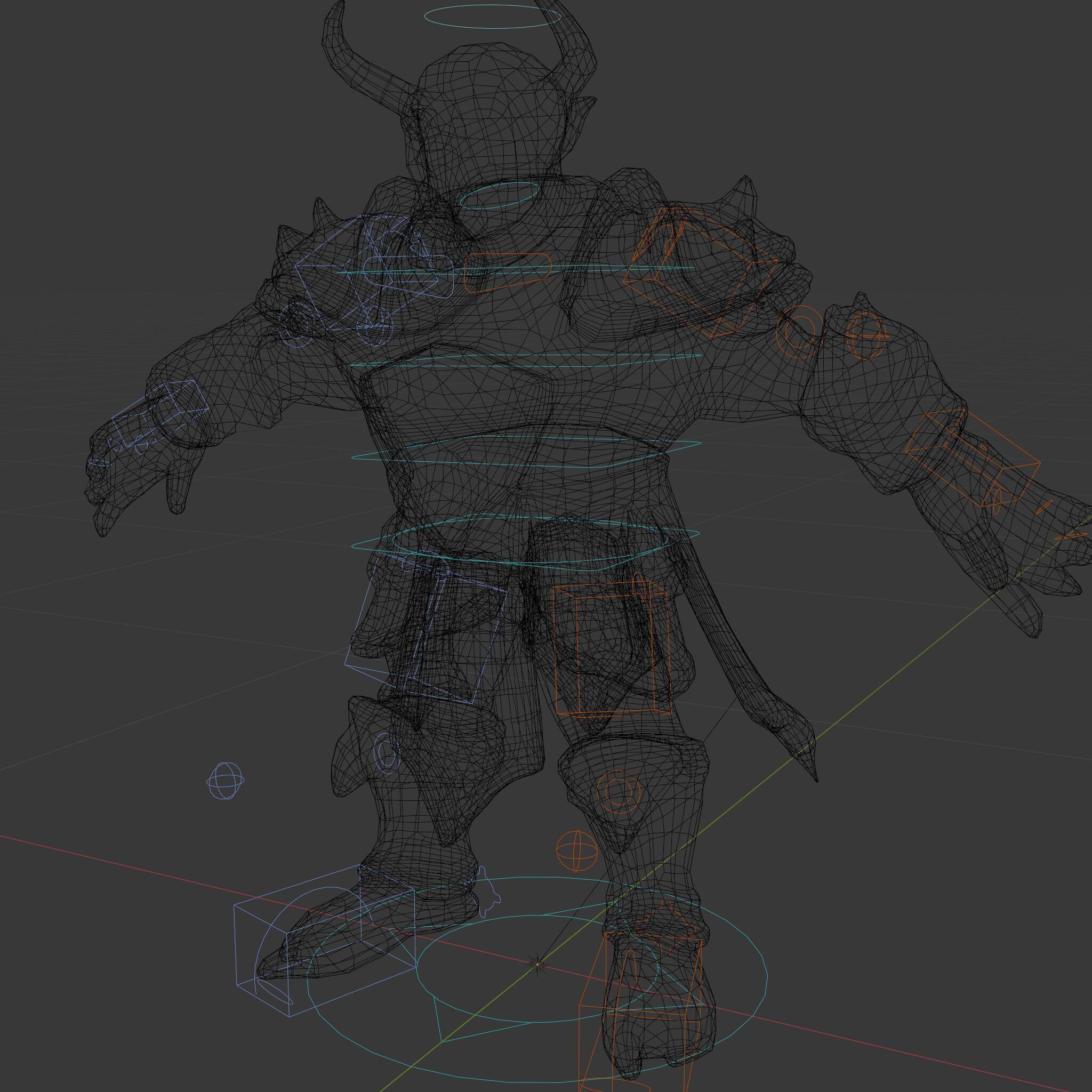 Orc Warlord Rigged and Animated D Character Model Low-poly 3D model_6