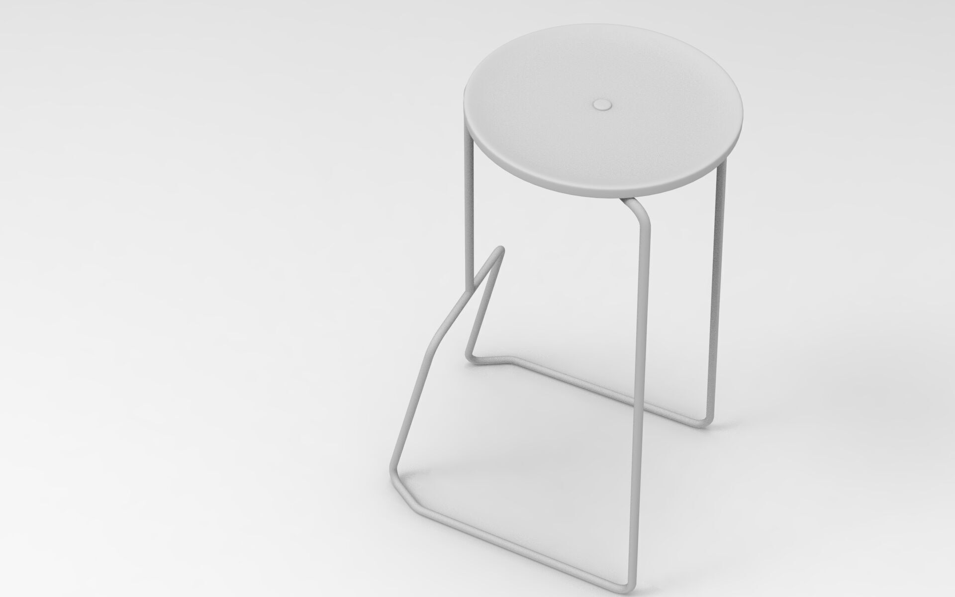 Kuo Bar Stool Low-poly 3D model_8