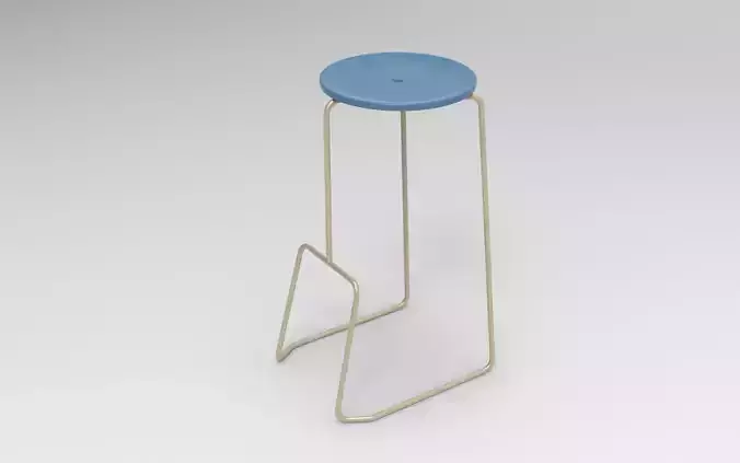 Kuo Bar Stool Low-poly 3D model