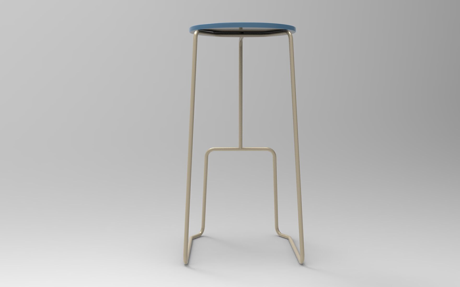 Kuo Bar Stool Low-poly 3D model_2