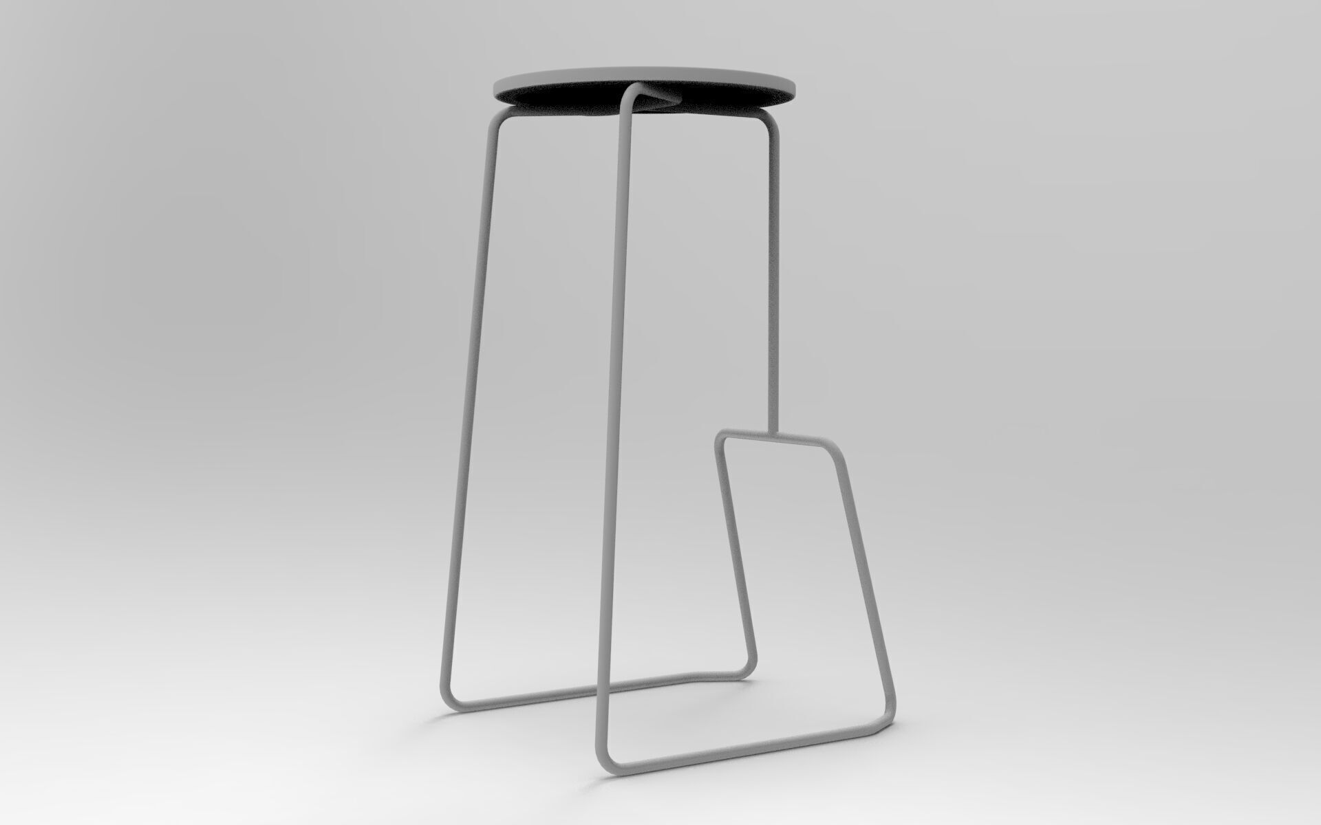 Kuo Bar Stool Low-poly 3D model_7