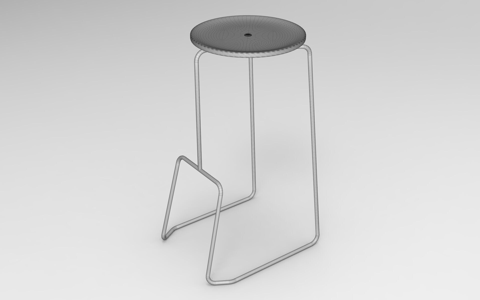 Kuo Bar Stool Low-poly 3D model_5