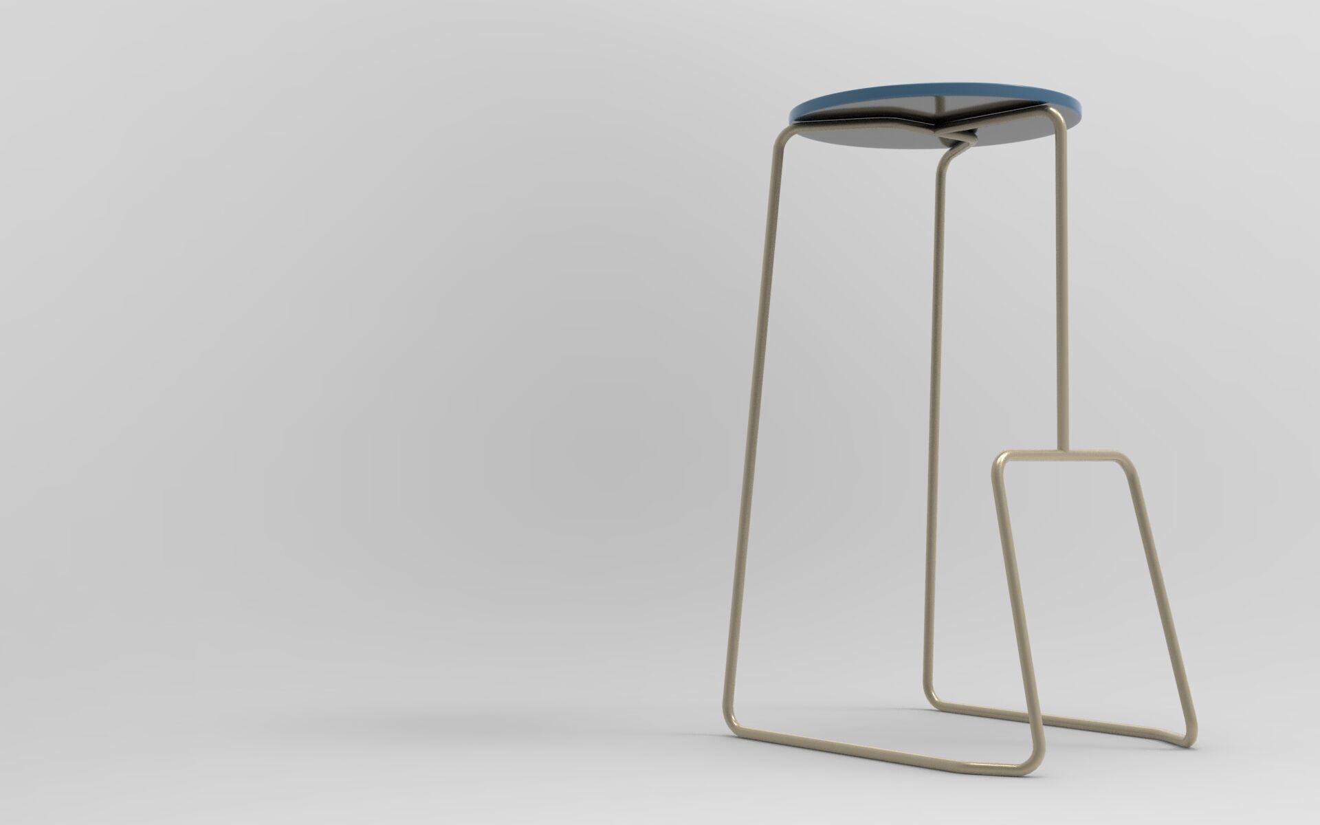 Kuo Bar Stool Low-poly 3D model_1