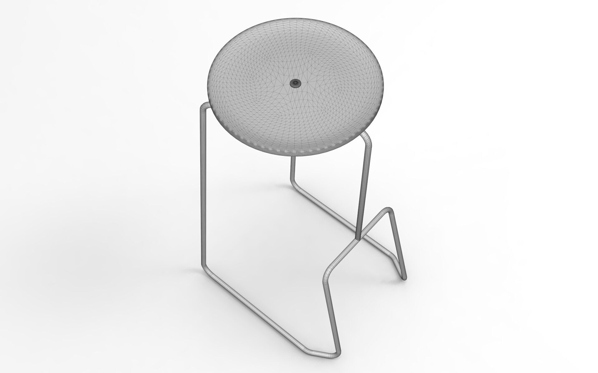 Kuo Bar Stool Low-poly 3D model_6