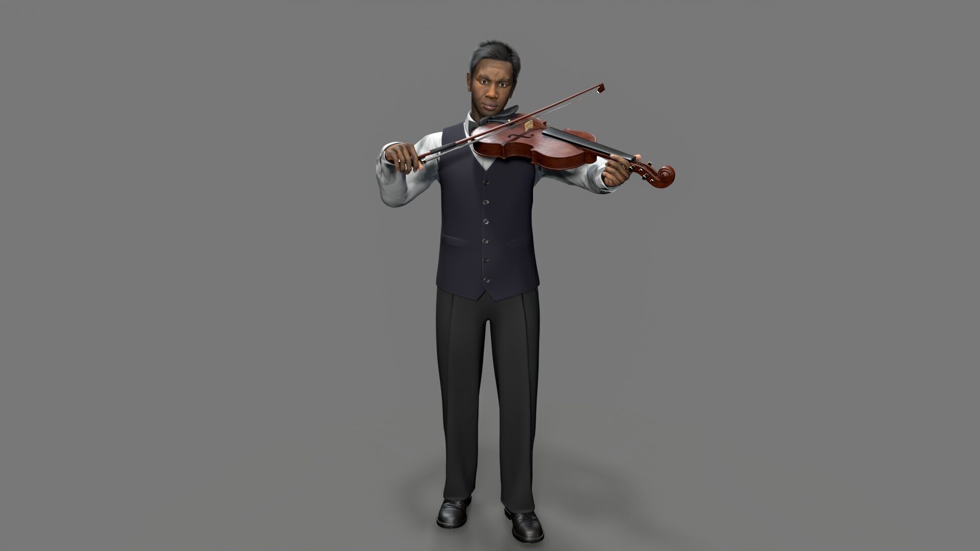 violiniset Low-poly 3D model_2