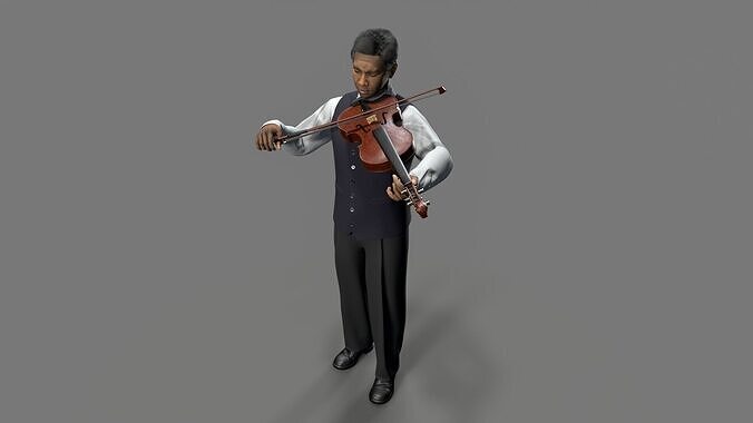 violiniset Low-poly 3D model