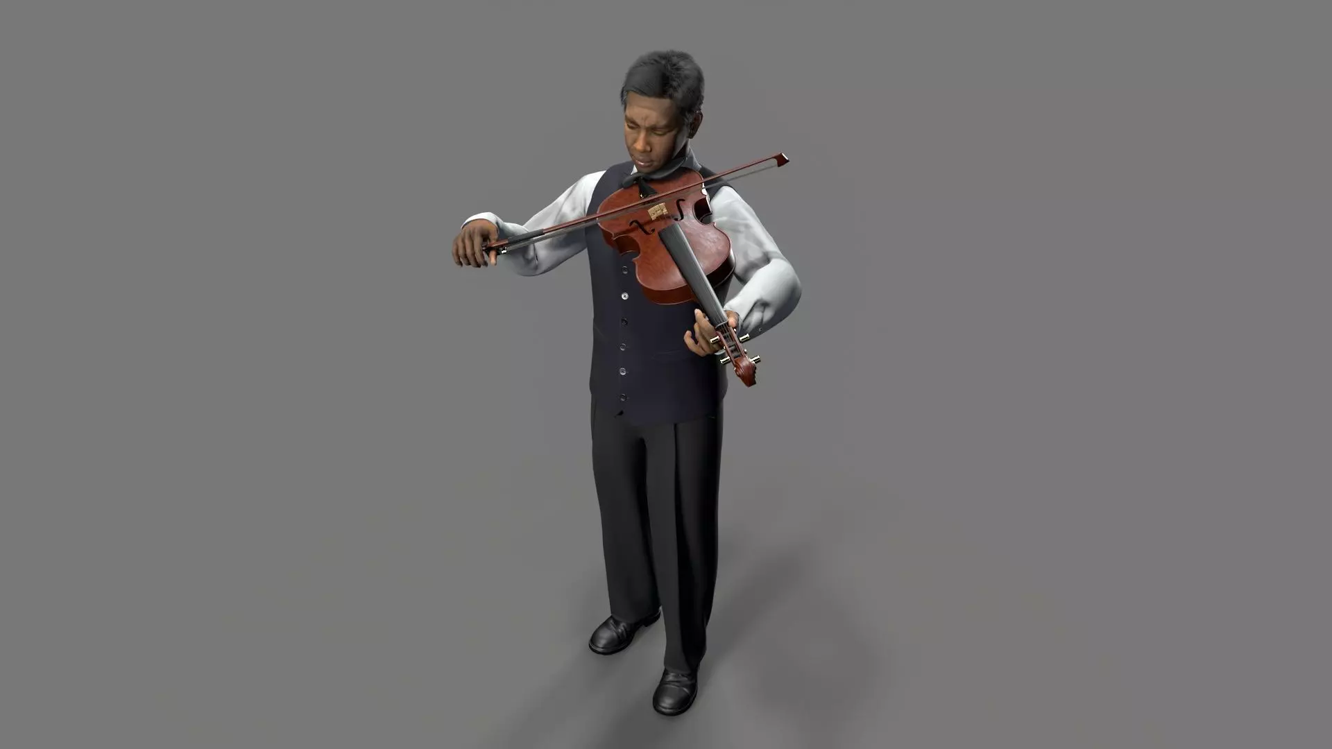 violiniset Low-poly 3D model_0