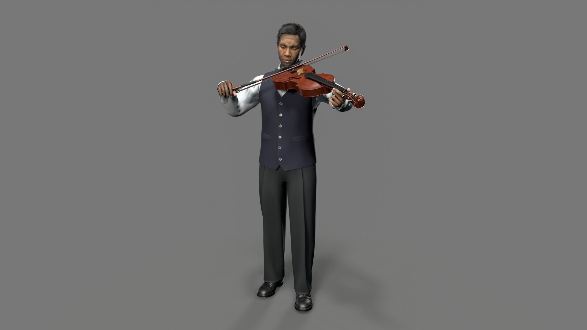 violiniset Low-poly 3D model_5