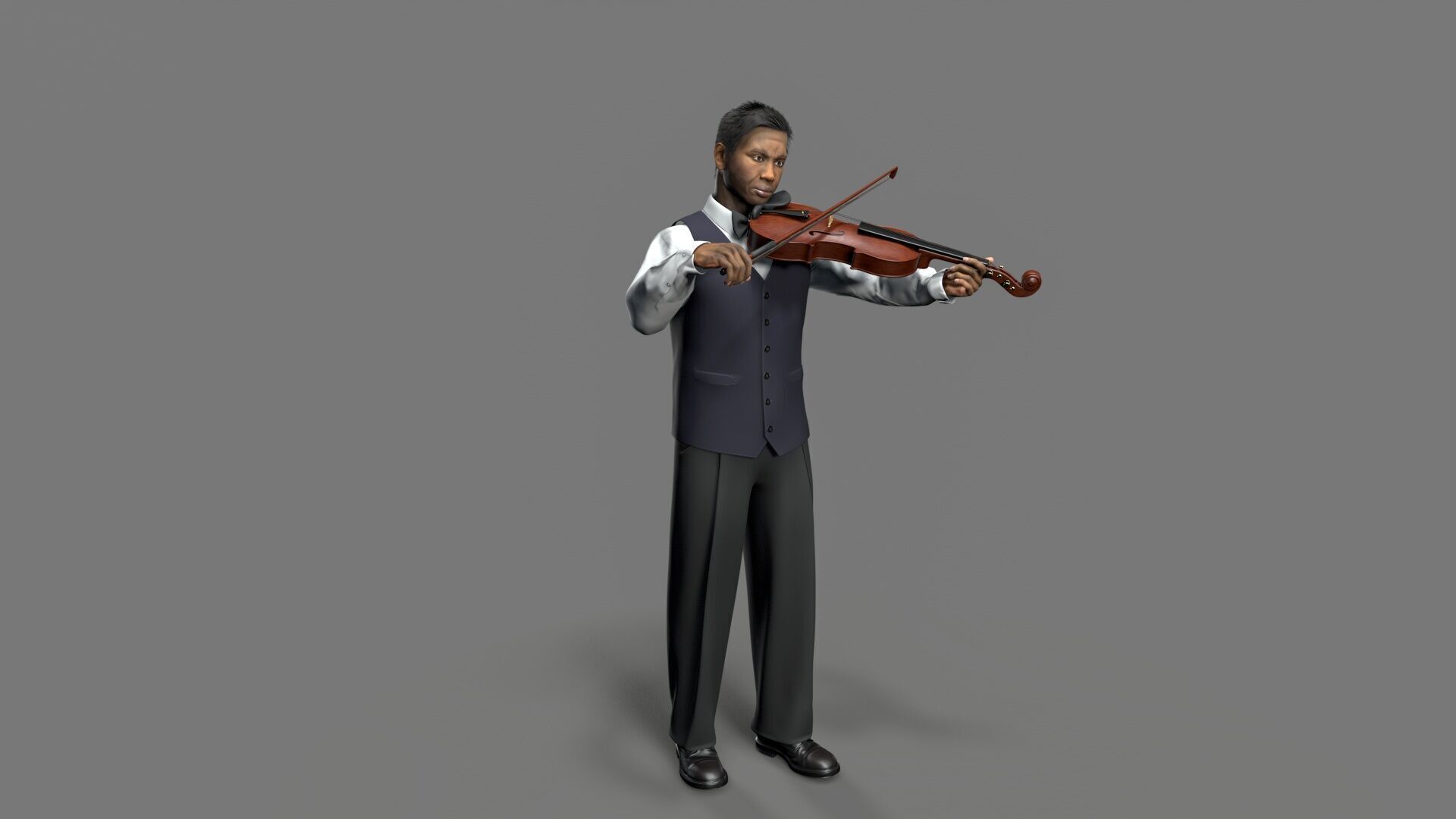 violiniset Low-poly 3D model_3
