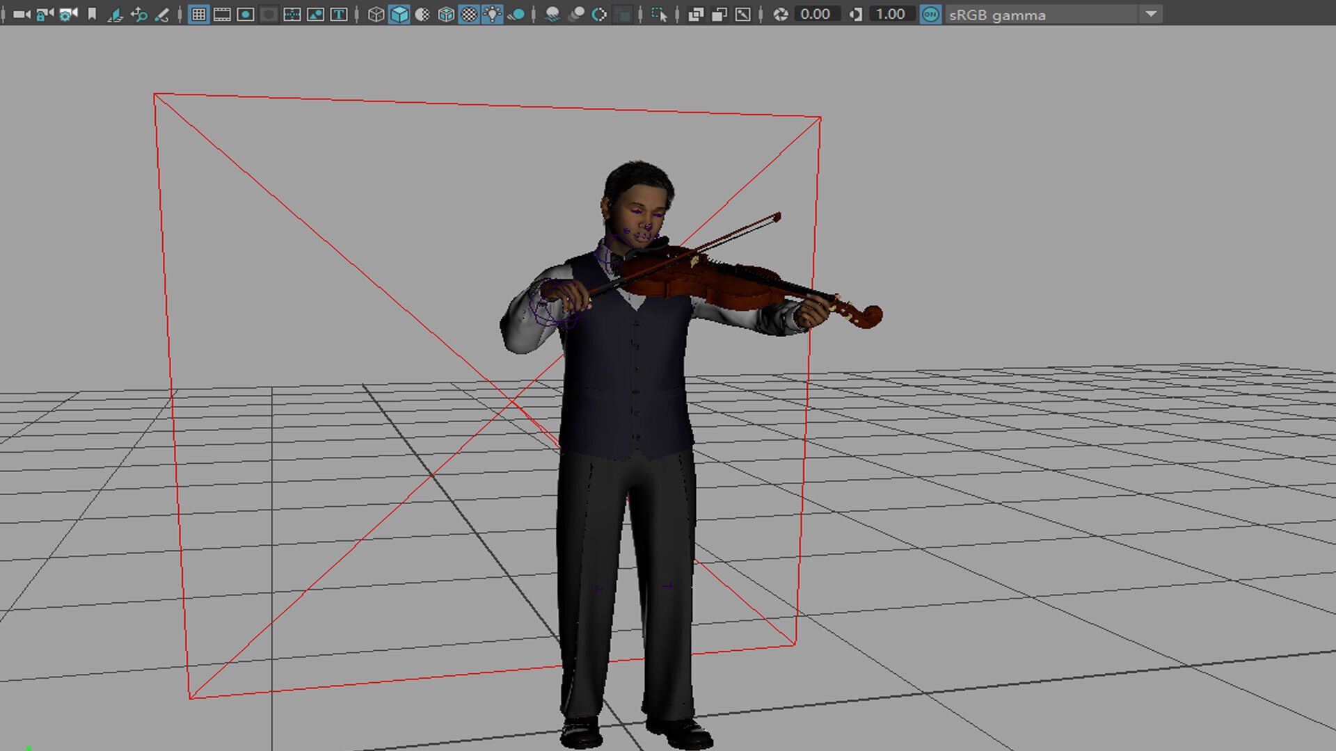 violiniset Low-poly 3D model_13