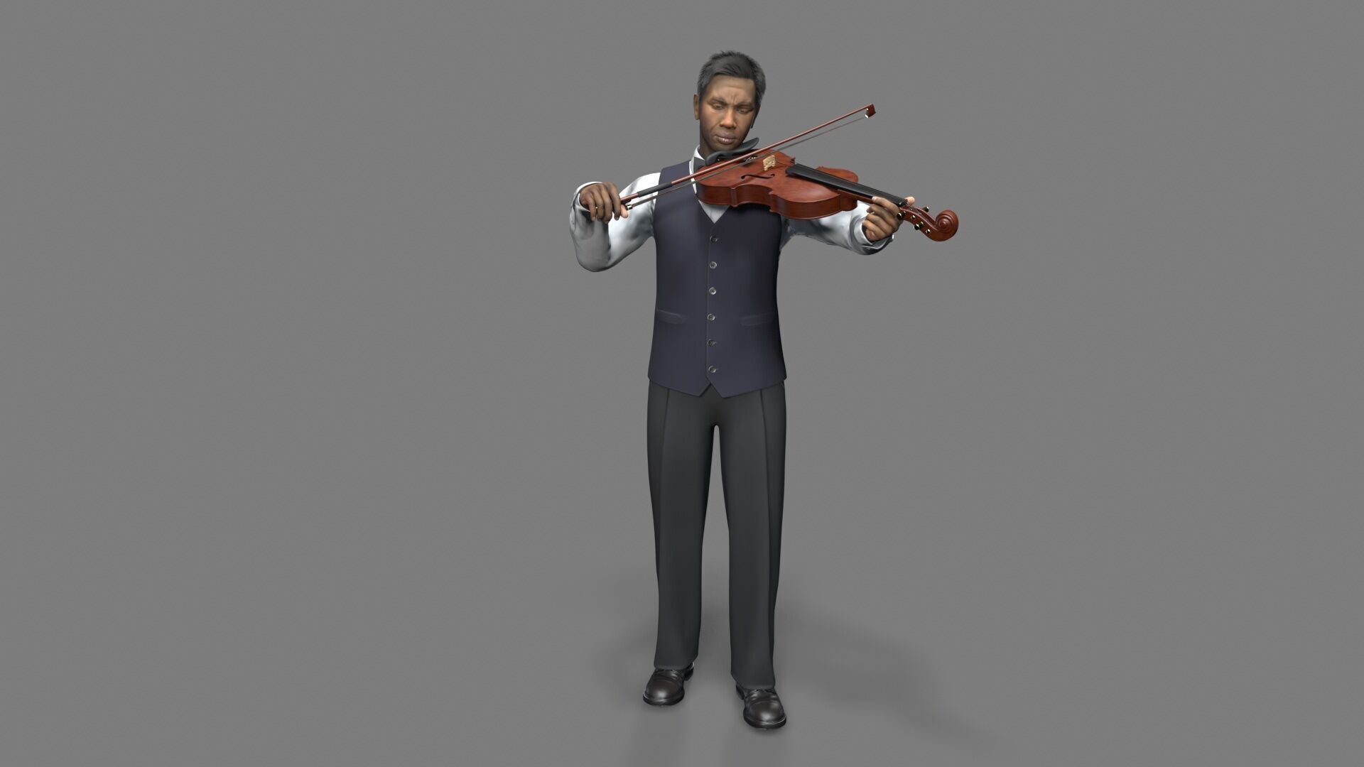 violiniset Low-poly 3D model_4