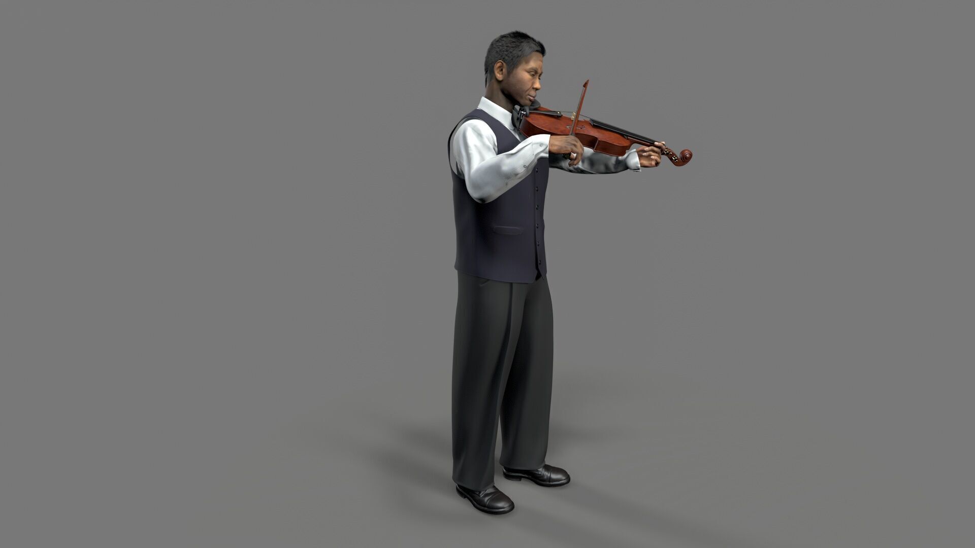 violiniset Low-poly 3D model_6