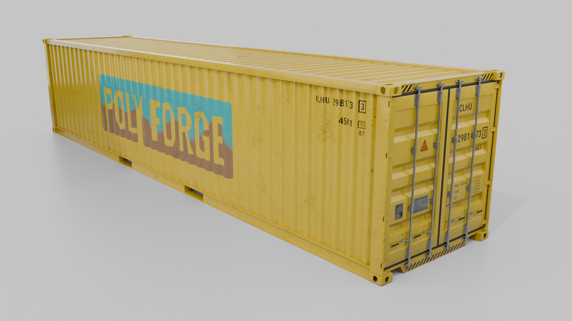 Shipping Containers Set - Customizable - Interior and Exterior 3D Model Collection_41