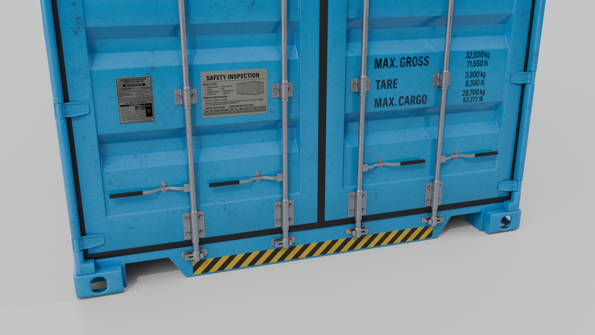 Shipping Containers Set - Customizable - Interior and Exterior 3D Model Collection_32