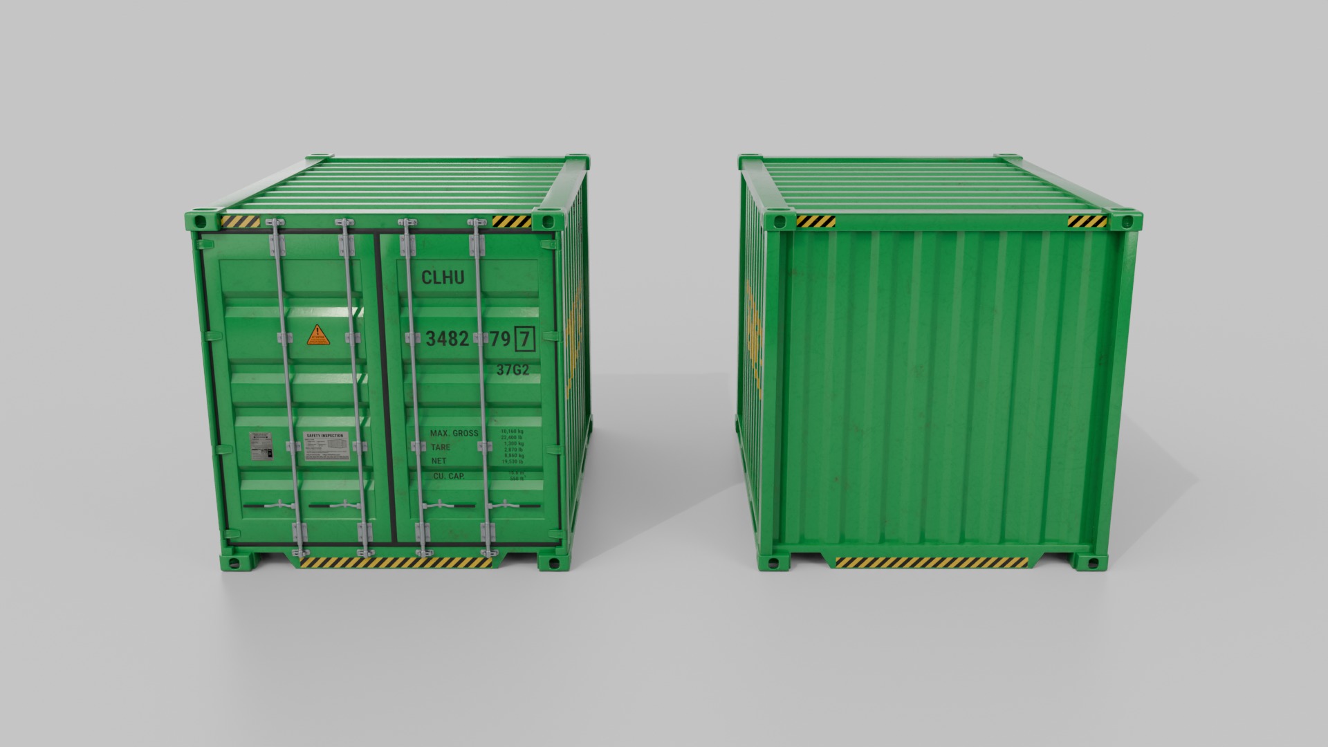 Shipping Containers Set - Customizable - Interior and Exterior 3D Model Collection_11