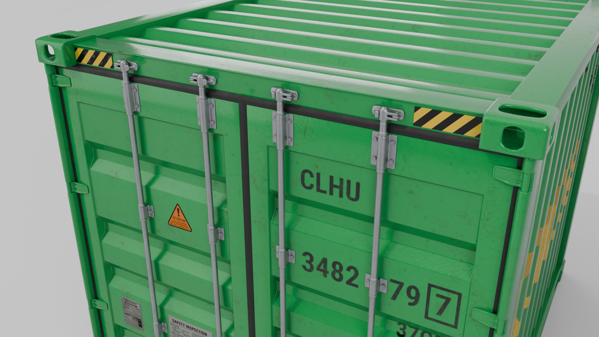 Shipping Containers Set - Customizable - Interior and Exterior 3D Model Collection_14